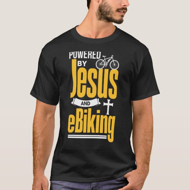 Camiseta Christian E Biker Jesus EBike Electric Bike E Biki (Frente)