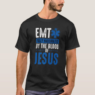 Camiseta Christian EMT Totalmente Vacinado Pelo Sangue de J