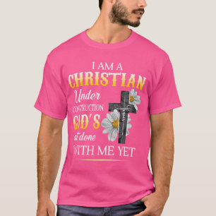 Camiseta Christian, Estou Em Construção De Deus Fé Em