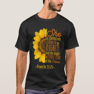 Camiseta Christian Faith ama Escritura de Girassol Religião