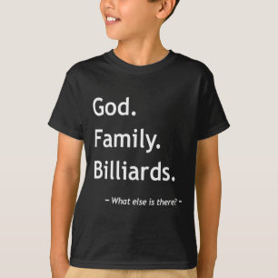 Camiseta Christian Faith Christianity Família Billiards