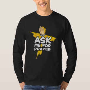 Camiseta Christian Faith Jesus Cross Me Pede Oração