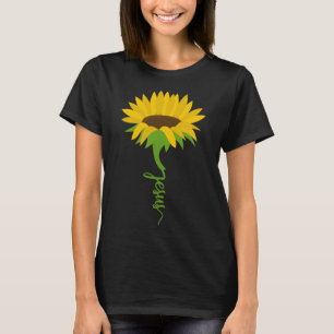 Camiseta Christian Faith Jesus Flor Amarelo Sunflower Evan
