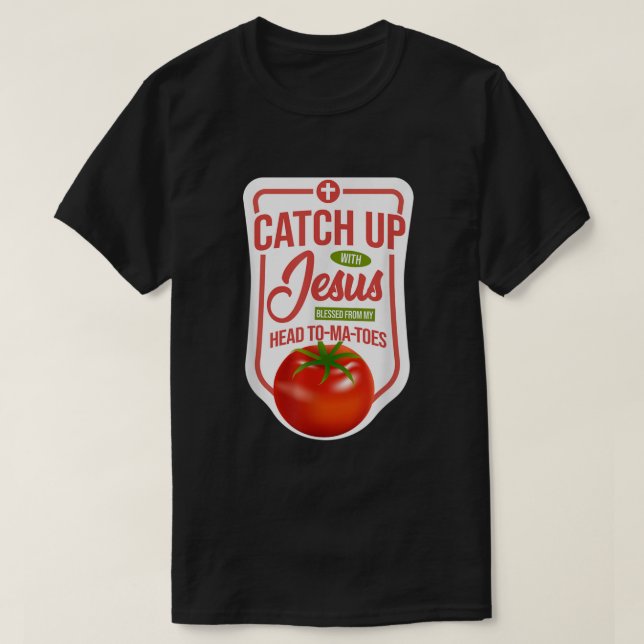 Camiseta Christian Faith Ketchup Pega Jesus (Frente do Design)