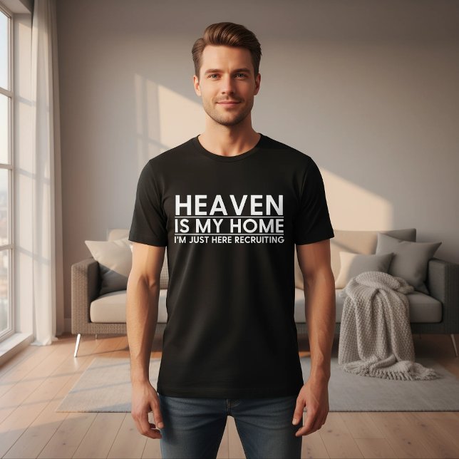 Camiseta Christian Faith Religious Quote Black Men's (Criador carregado)