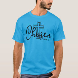 Camiseta Christian Faith Scripth Cross Escolhido 1 Peter 2