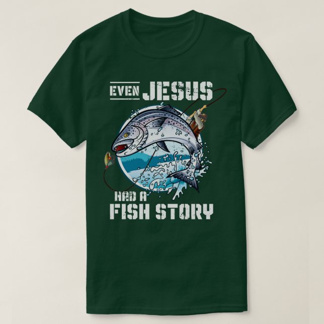 Camiseta Christian Fish Story Jesus Cristo (Frente do Design)