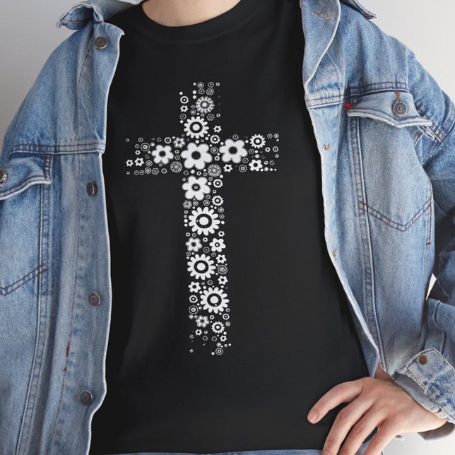 Camiseta Christian Flower Cross (Criador carregado)