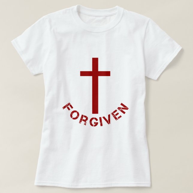Camiseta Christian Forgie Cruz Vermelha e Design de texto (Frente do Design)