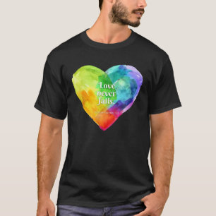 Camiseta Christian Gear for Women Love Nunca falha na Bíbli
