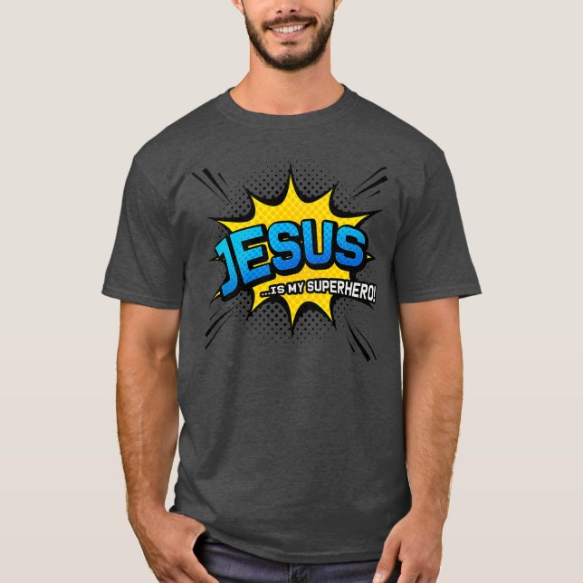 Camiseta Christian Gift Jesus é o meu super-herói! (Frente)