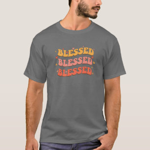 Camiseta Christian Gifts Groovy abençoado Christian Vintage