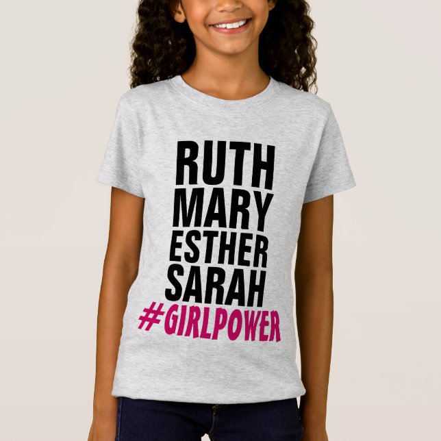 CAMISETA CHRISTIAN GIRL POWER (RUTH MARY ESTHER SARAH) (Frente)