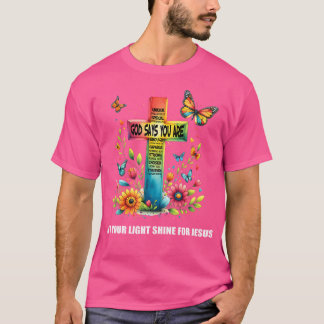 Camiseta Christian Glow Por Jesus Deixe Sua Luz Enfeitiçar