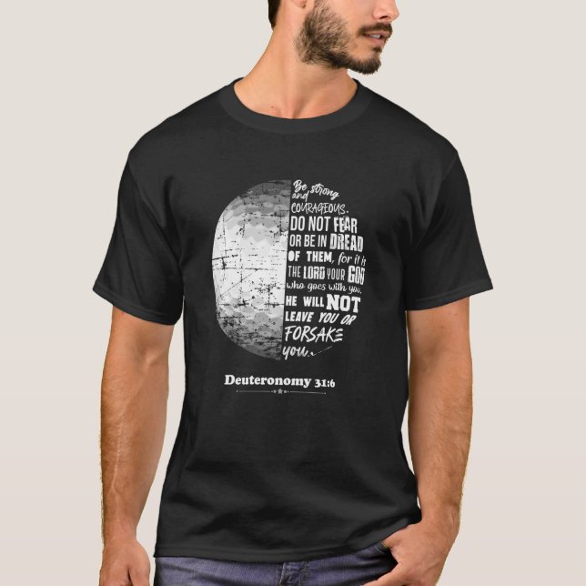 Camiseta Christian Golf Deuteronomy 316 Bíblia Verse Faith  (Frente)