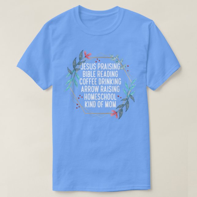 Camiseta Christian Homeschool Mom  (Frente do Design)
