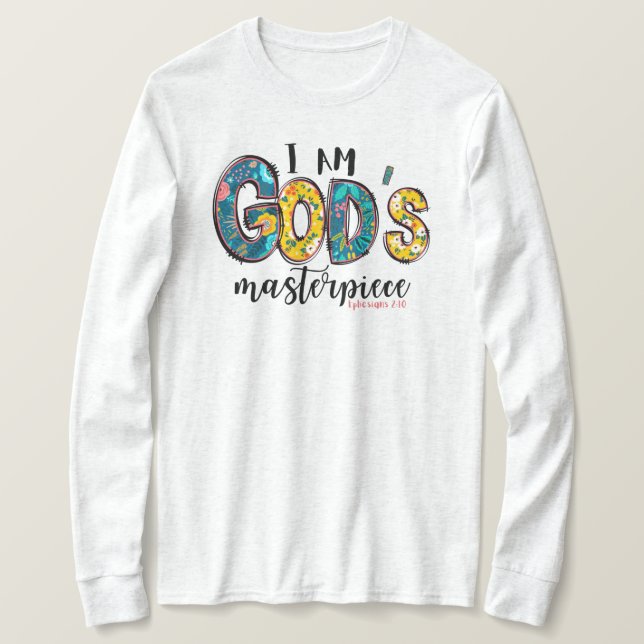 Camiseta Christian I Am God's Masterícula  (Frente do Design)