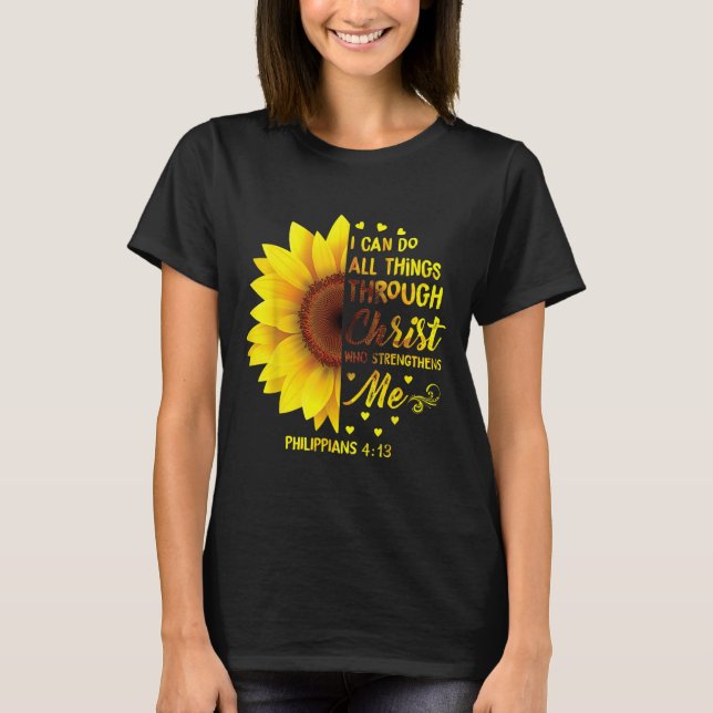 Camiseta Christian I Can Do All Things Through Christ Bible (Frente)