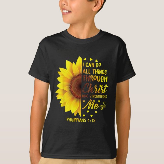 Camiseta Christian I Can Do All Things Through Christ Bible (Frente)