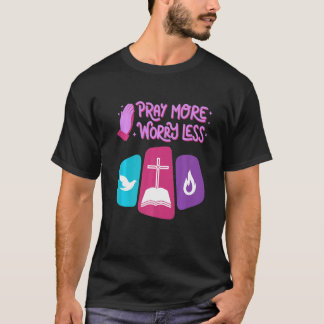 Camiseta Christian Ideas God Inspirational Pray More Worry