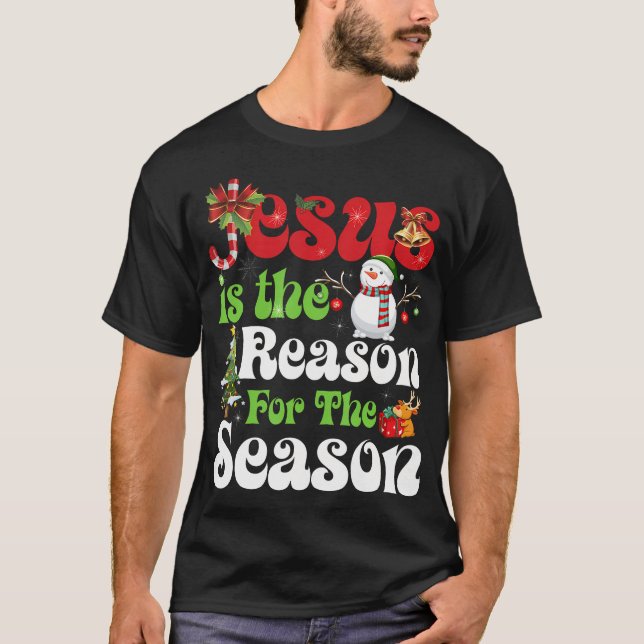 Camiseta Christian Jesus A Razão do Natal Parando o Paraíso (Frente)