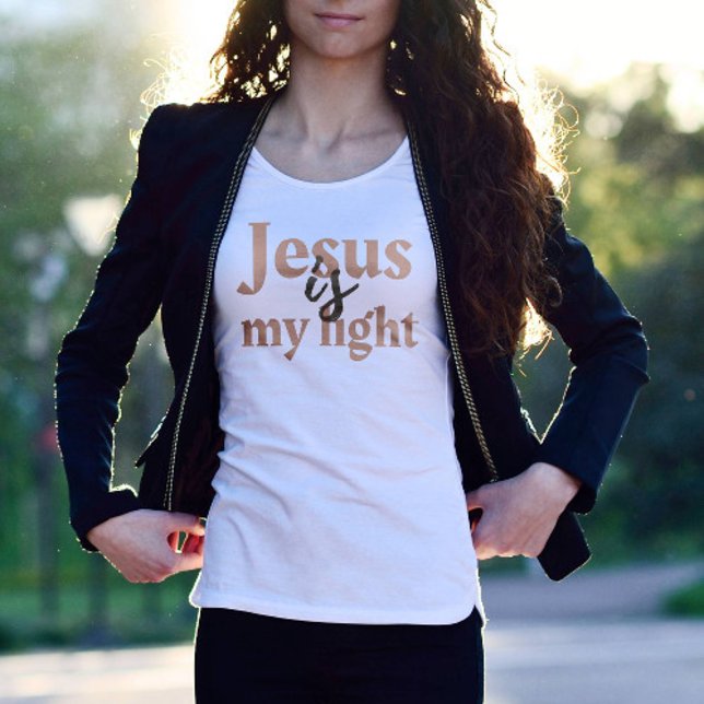 Camiseta Christian Jesus é a minha luz - Salmo 27 (Criador carregado)