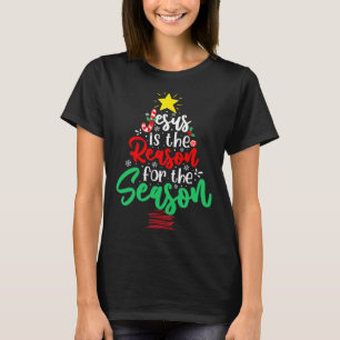Camiseta Christian Jesus É A Razão Da Árvore De Natal