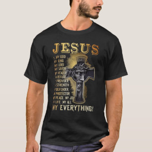 Camiseta Christian Jesus é meu Deus meu salvador meu curand