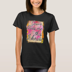 Camiseta Christian Jesus Faith Jesus Me Ama Isso Eu Sei