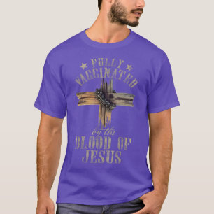 Camiseta Christian Jesus Foi Totalmente Vacinado Pelo Bloo