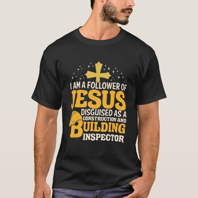 Camiseta Christian Jesus Follower Construction and Building (Frente)