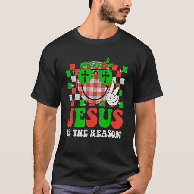 Camiseta Christian Jesus Is The Reason Christmas Stocking S (Frente)