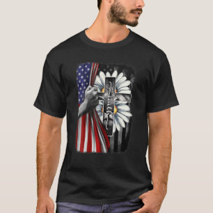 Camiseta Christian Jesus Leão De Judah Faith Cross Flower U