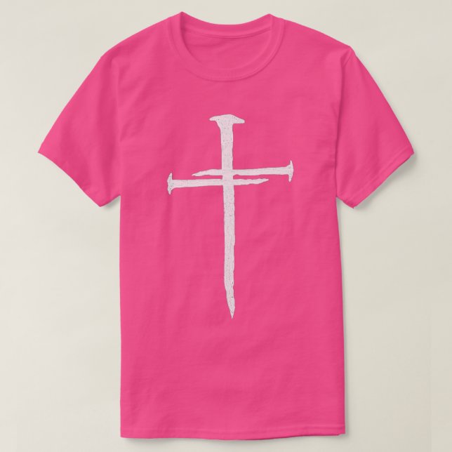 Camiseta Christian Jesus Nail Cross (Frente do Design)