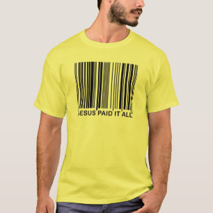 Camiseta Christian Jesus Pagou Tudo O Código de Bar de Sal