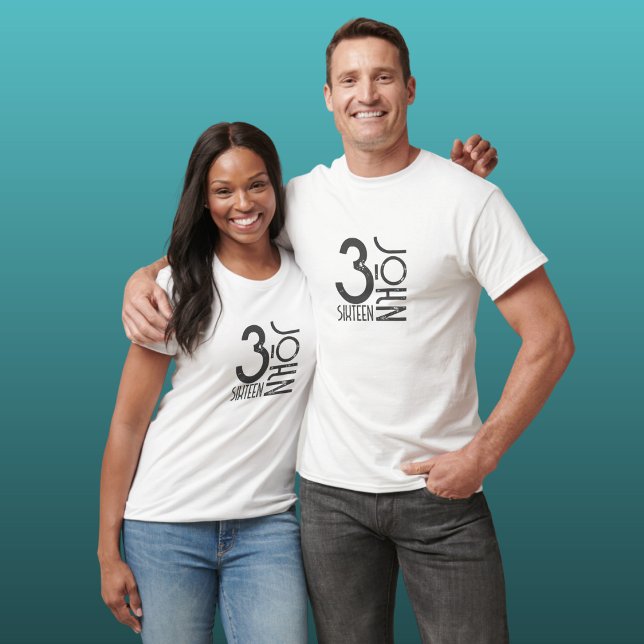 Camiseta Christian John 3:16 Bíblia Versa Distante (Criador carregado)