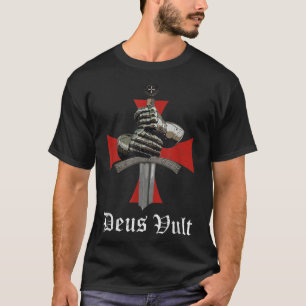 Camiseta Christian Knight Templar Crusader Sword Armor Deus