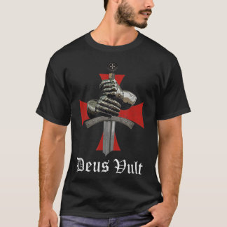 Camiseta Christian Knight Templar Crusader Sword Armor Deus