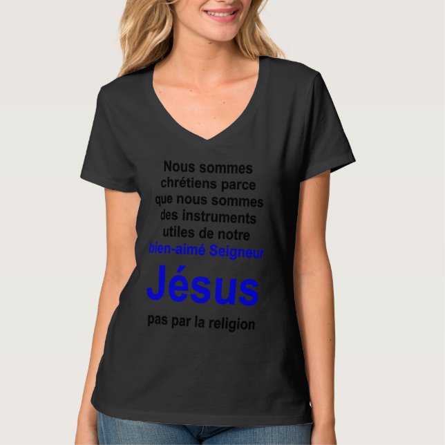 Camiseta Christian lifestyle Multilingual Series French ver (Frente)