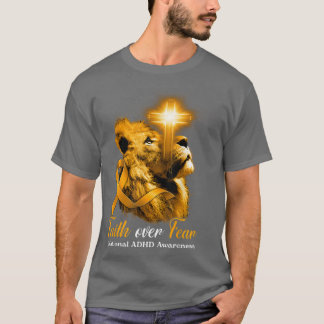 Camiseta Christian Lion cruza a fé sobre o medo do TDAH nac