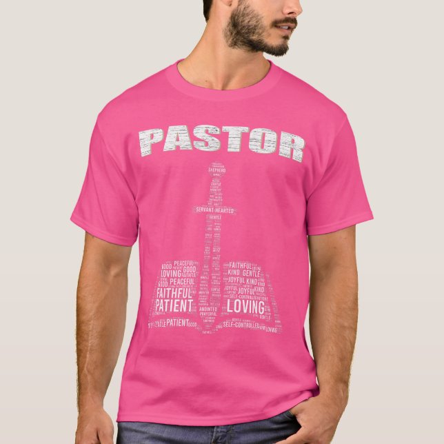 Camiseta Christian Minister Word Cloud Church Pastor Apprec (Frente)