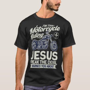 Camiseta Christian Motorcycle Biker - Motocicleta pilotando