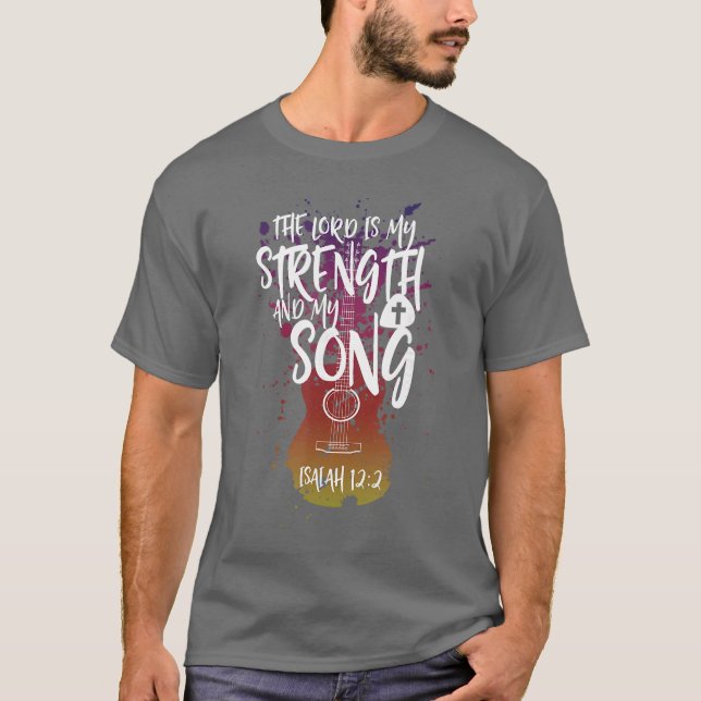 Camiseta Christian Music Guitar Church Band Love God family (Frente)