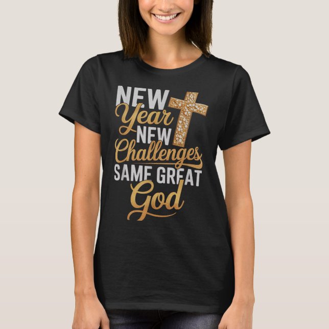 Camiseta Christian New Years 2026 Happy New Year Same Great (Frente)