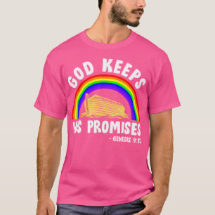 Camiseta Christian Noah Ark Jesus Deus Mantém Suas Promessa