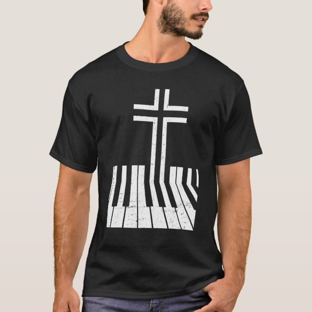 Camiseta Christian Piano Player Funny Design Piano Teacher  (Frente)