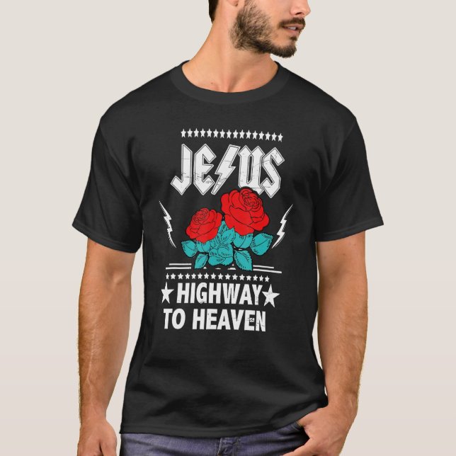 Camiseta Christian Prayer Jesus Highway To Heaven Catholic  (Frente)