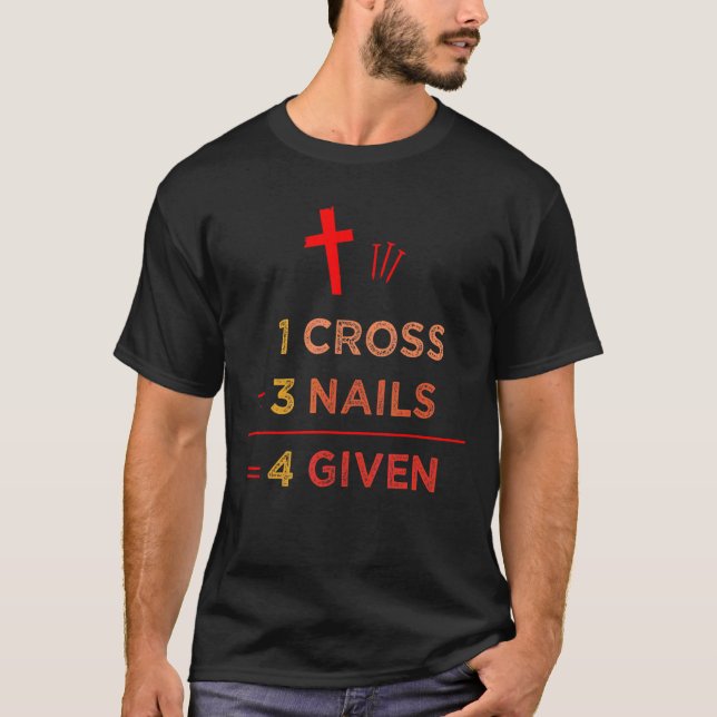 Camiseta Christian Pun 1 Cross 3 Unhas Forgiada Christian E (Frente)