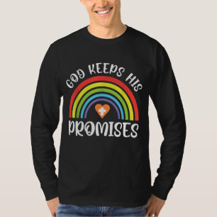 Camiseta Christian Rainbow Deus Mantém Suas Promessas Bíbli