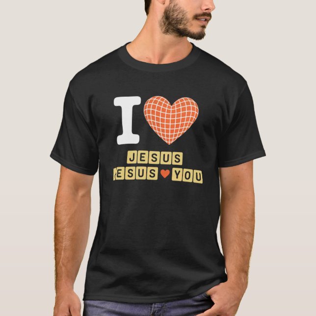 Camiseta Christian Saying I Love Jesus Loves You Faith Wome (Frente)